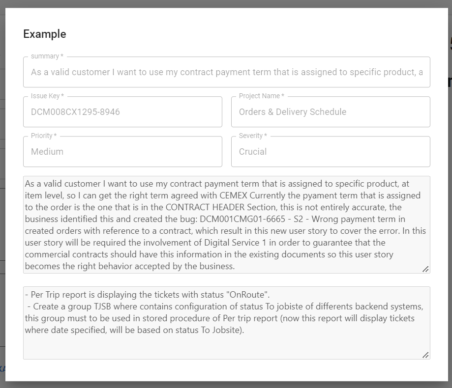 Web App Single Story Example
